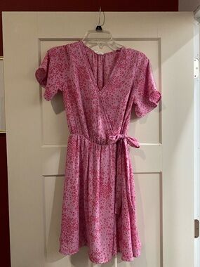 Sienna Sky Pink Floral Wrap Dress
